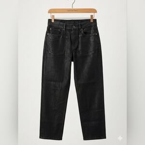 American Eagle Coated Super High Rise Baggy Straight Jeans - 2 Short - NWT